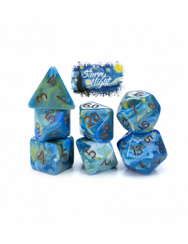 Van Gogh Dice Starry Night