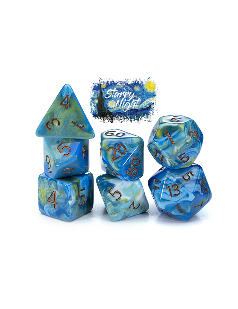 Van Gogh Dice Starry Night