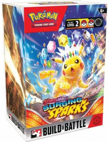 Pokémon Scarlet & Violet 08 Surging Sparks Build and Battle Box Expositor (10) *INGLÉS*