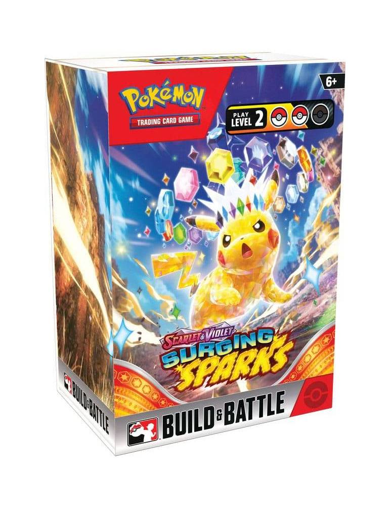 Pokémon Scarlet & Violet 08 Surging Sparks Build and Battle Box Expositor (10) *INGLÉS*