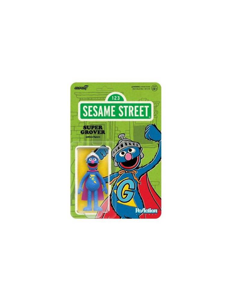 Figura Sesame Street ReAction Wave 03 Super Grover 10 cm