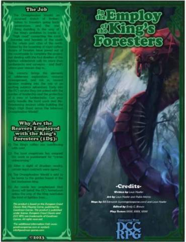 In The Employ of the Kings Foresters: Cover Story & GM Screen