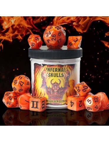 DCC Sarcasm Series Dice Infernal Skulls (14)