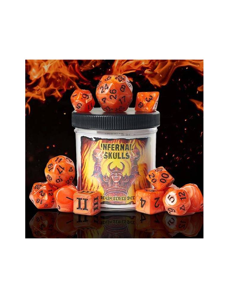 DCC Sarcasm Series Dice Infernal Skulls (14)