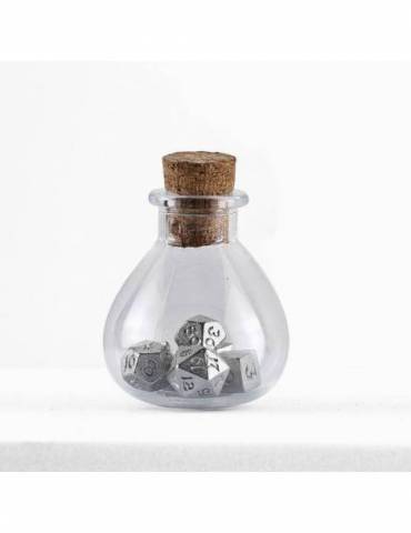 Set de dados in Unseeli Tiny Potion Bottle: Silver