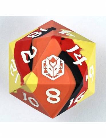 Dado de 20 caras 55MM Chonk Rubber Silicon D20-The Fire Ball