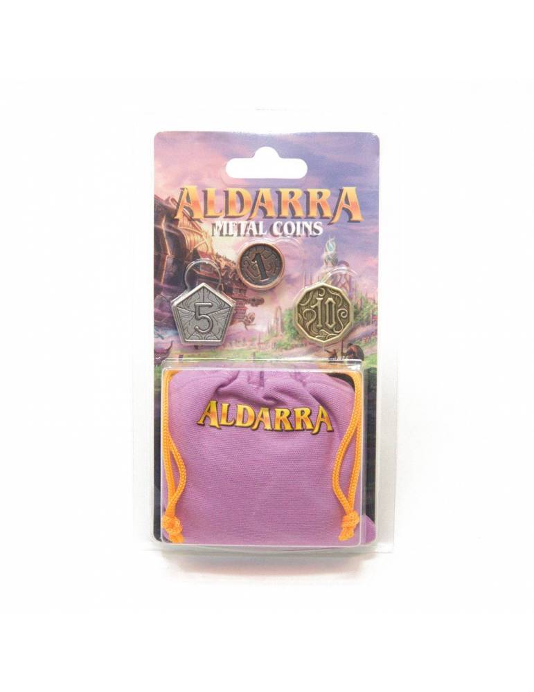 Aldarra Metal Coins & Purple Bag