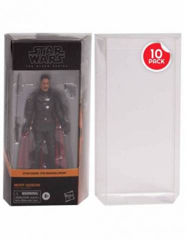 10 X Protector Pet 0.35 Mm Figuras En Caja Lateral Angulado Hasbro Star Wars The Black Ser