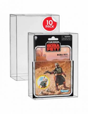 10 X Protector Pet 0.40 Mm Figuras En Blister 44 Mm Fondo Hasbro