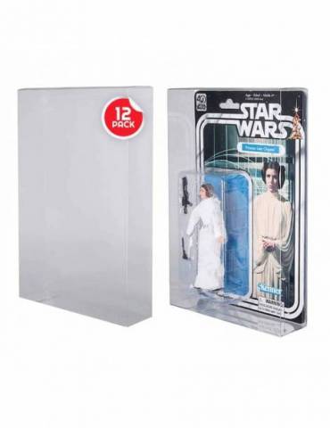 12 X Protector Pet 0.35 Mm Figuras En Blister Hasbro Star Wars 40th Anniversary