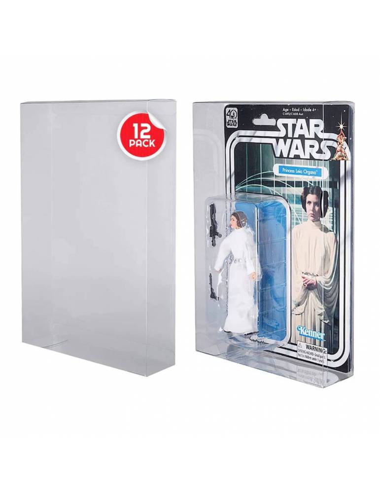 12 X Protector Pet 0.35 Mm Figuras En Blister Hasbro Star Wars 40th Anniversary