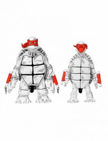 Pack de 2 figuras Tortugas Ninja (Mirage Comics) Black and White First Turtles 18 cm