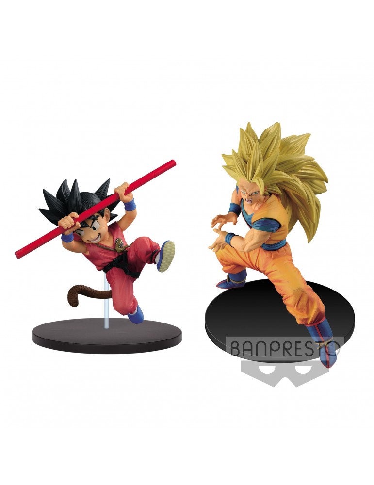Pack de 2 figuras Dragon Ball Z Son Goku Young Goku + Saiyan 3 14 cm Dungeon Marvels