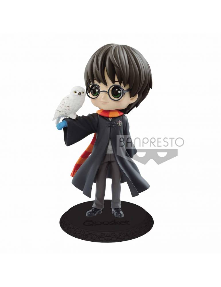 Figura Harry Potter Q Posket: Harry Potter con Hedwig Color Claro 14 cm