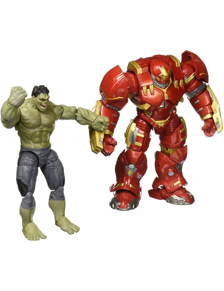Pack de 2 Figuras Marvel 10Th Anniversary: Hulk & Hulkbuster 15 y 23 cm