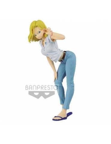 Figura Dragon Ball Z Glitter & Glamours: Android 18 II Ver. B Camisa Blanca 23 cm
