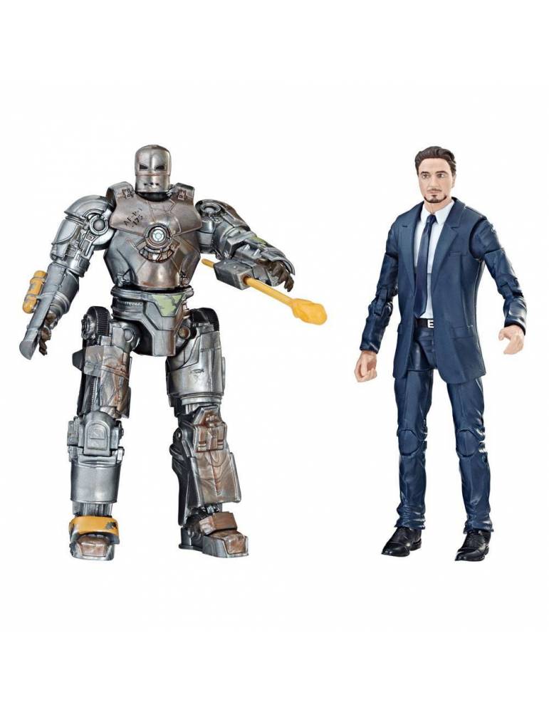 Pack de 2 Figuras Iron Man Marvel Legends Series : Tony Stark & Iron Man Mark I 15 cm