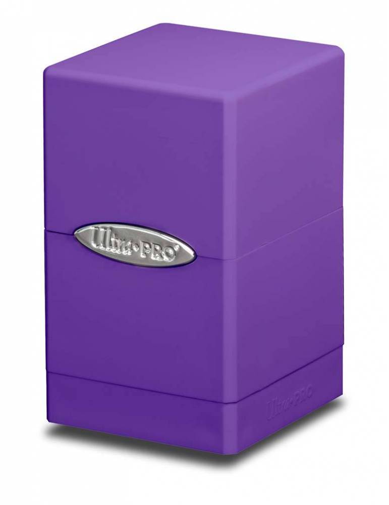Caja De Mazo Satin Tower Ultra Pro. Para 100 Cartas. Color Púrpura
