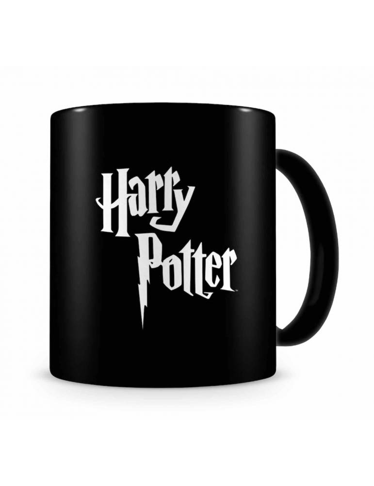 Taza Negra Cerámica Harry Potter: Logo Harry Potter