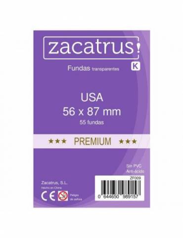 Fundas Zacatrus USA Premium (56 mm X 87 mm) (55 uds)