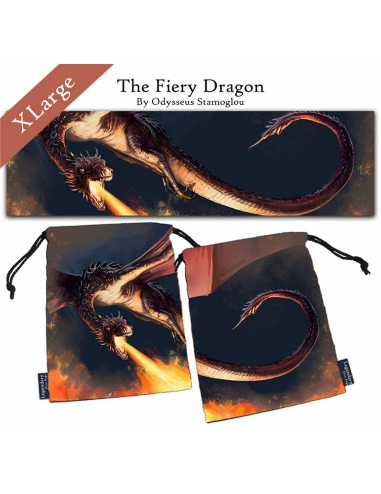 Bolsa para dados Legendary Dice Bag: The Fiery Dragon XL