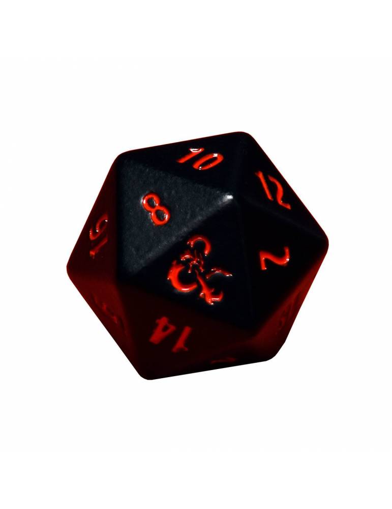 Set de dados Ultra Pro Dungeons & Dragons: D20 Metal Black and Red