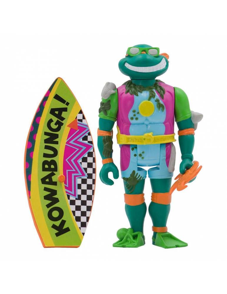 Figura ReAction Tortugas Ninja: Sewer Surfer Michelangelo 10 cm