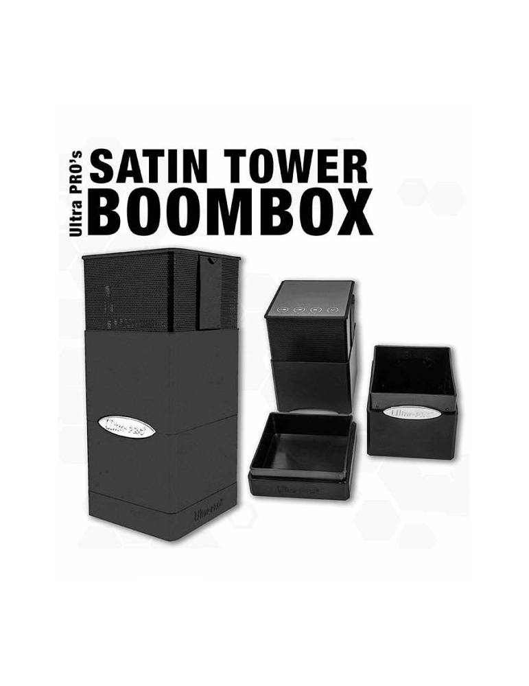 Caja de Mazo Ultra Pro Satin Tower BOOMBOX Negro. Para 100 Cartas.
