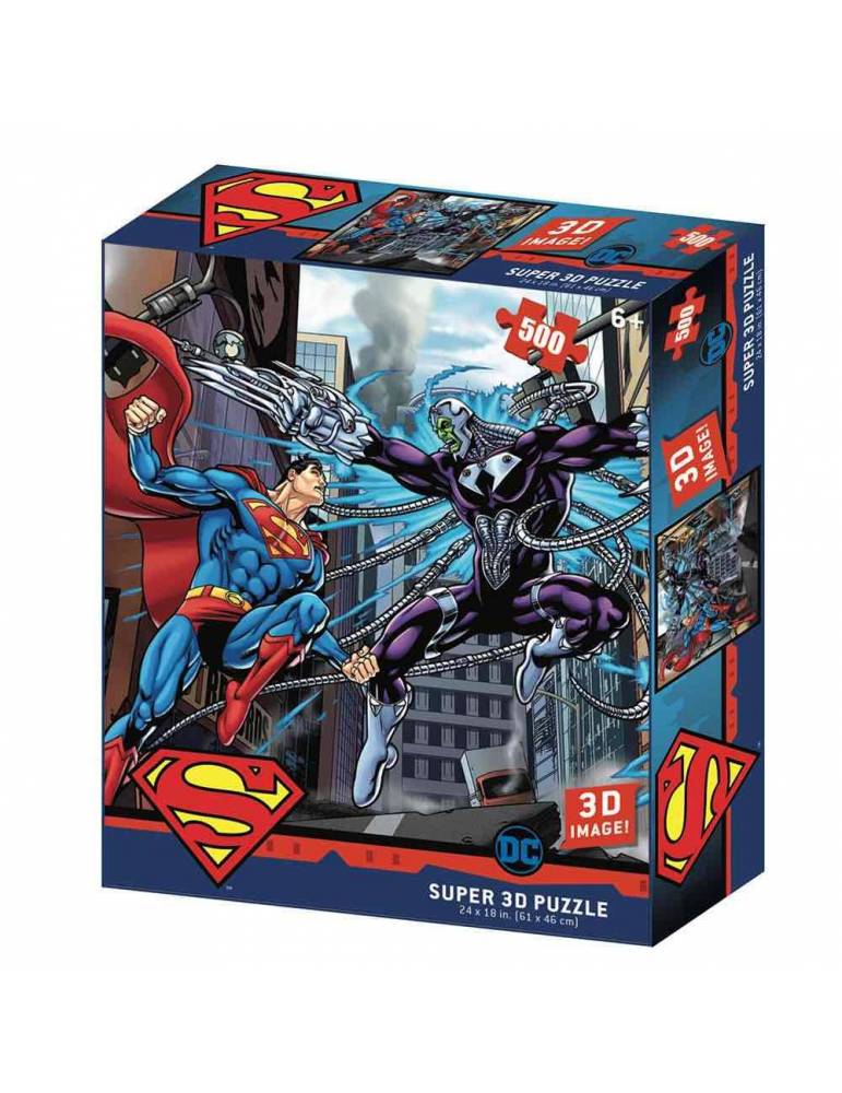 Puzle Lenticular 500 Piezas DC Comics: Superman Vs Brainiac