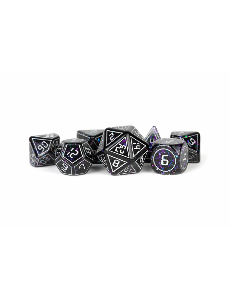 Set de dados Metallic Dice 16mm Resin Poly: Framed Void