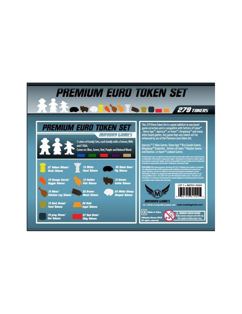 Game Accessories Premium Euro Token Boxed Set 279 Pcs