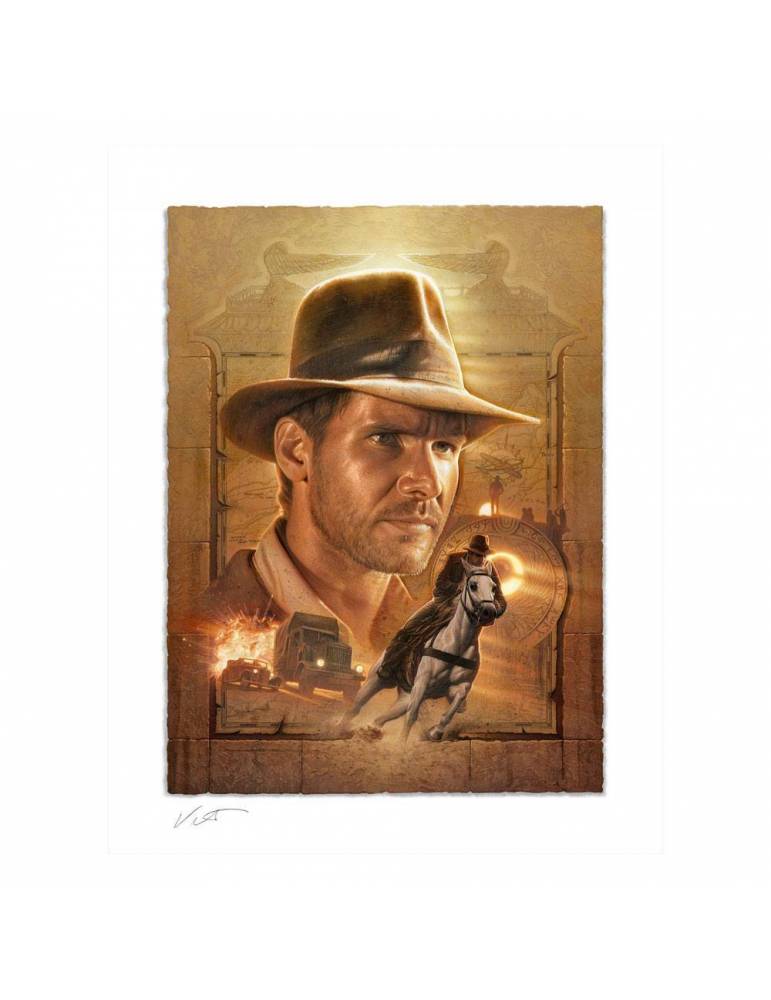 Litografía Indiana Jones: Pursuit of the Ark 46 x 58 cm (Enmarcado)